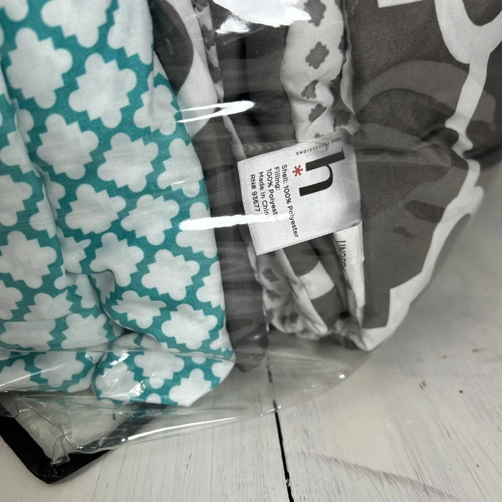 Home Expressions Twin Reversible Comforter Set Gray Jersey 1416
